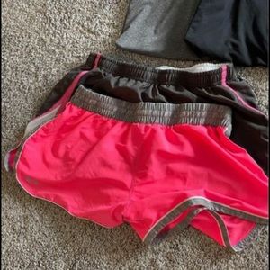 Athletic shorts and shirts